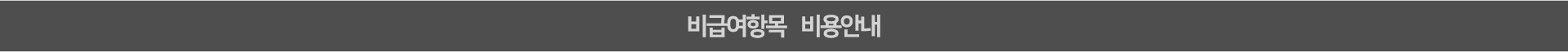 비급여항목 비용안내